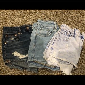 3 pair jean shorts COMBO